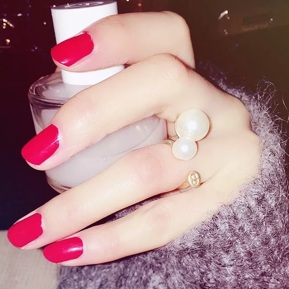 17Basics 18K gold plated pearl ring - Picture 3 of 4